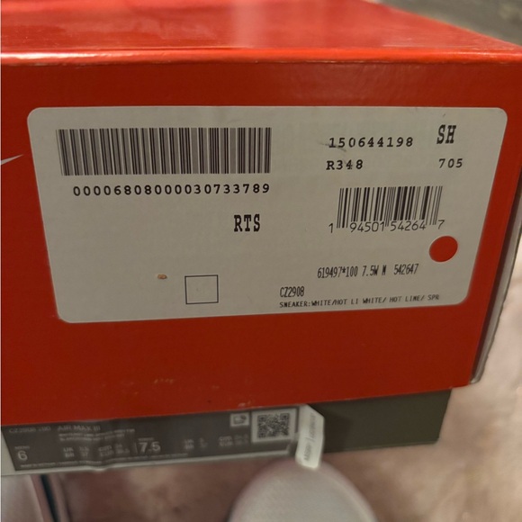 Nike Women's Air Max 90 White and Teal Sneakers - Picture 8 of 8